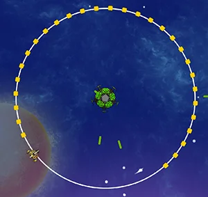 poster of Play Orbit Avoider Game Online 2024 game