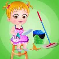 poster of Baby Hazel Cleaning Time game