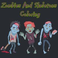 ملصق اللعبة Zombies And Skeletons Coloring