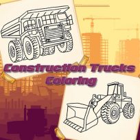 ملصق اللعبة Construction Trucks Coloring