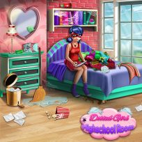 poster of Dotted Girl Highschool Room game