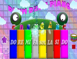 poster of Play Kids Drum Drum Piano Game Online 2024 game