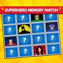 ملصق اللعبة Superhero Memory Match