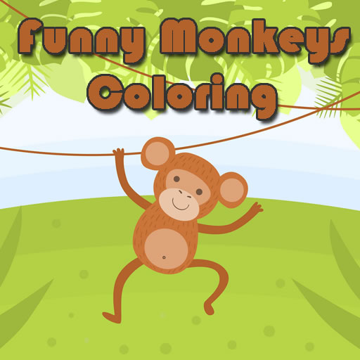 poster of Play Funny Monkeys Coloring Game Online 2024 game