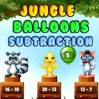 poster of Jungle Balloons Subtraction game