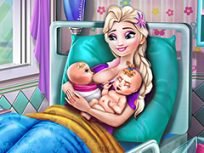 poster of Elsa Mommy Twins Birth game