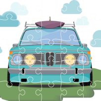 ملصق اللعبة Retro Cars Jigsaw