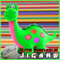 ملصق اللعبة Cute Dinosaur Jigsaw