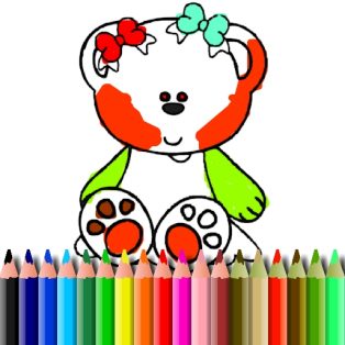 ملصق اللعبة BTS Sweet Bear Coloring