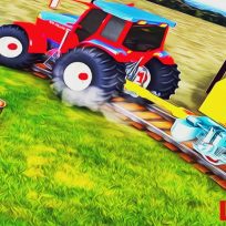 poster of Heavy Duty Tractor Towing Train Games game