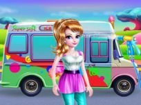 ملصق اللعبة Girly Ice Cream Truck Car Wash