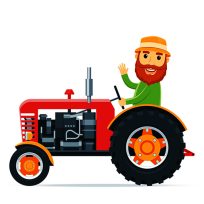 ملصق اللعبة Cartoon Farm Traktors