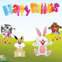 ملصق اللعبة Happy Rabbits