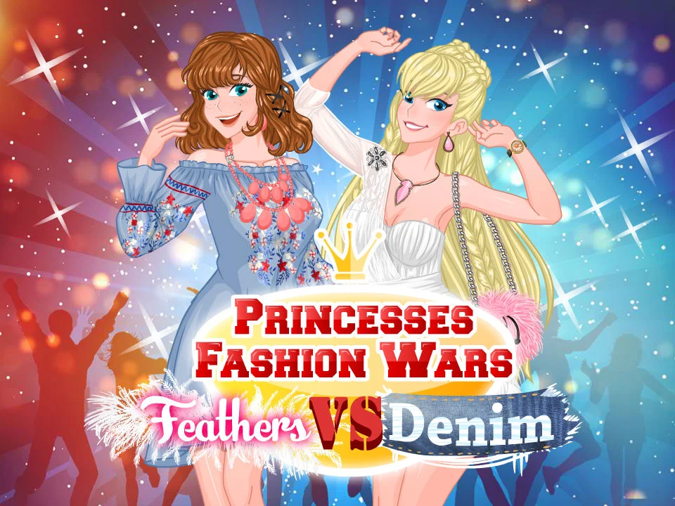 poster of Play Princesses Fashion Wars Feathers VS Deni Game Online 2024 game