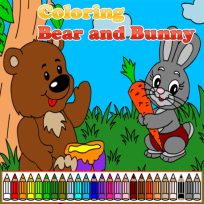 ملصق اللعبة Coloring Bear and Bunny