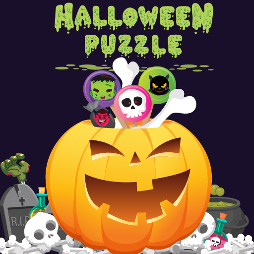 poster of Play Halloween Puzzle Game Online 2024 game