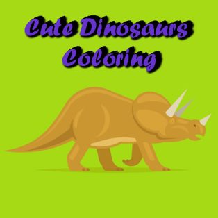 ملصق اللعبة Cute Dinosaurs Coloring