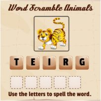 poster of Word Scramble Animals game