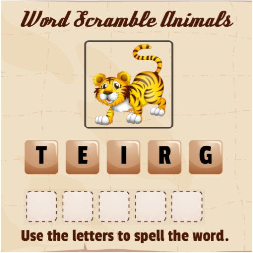 poster of Play Word Scramble Animals Game Online 2024 game