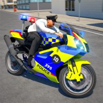 ملصق اللعبة Police Bike Stunt Race Game