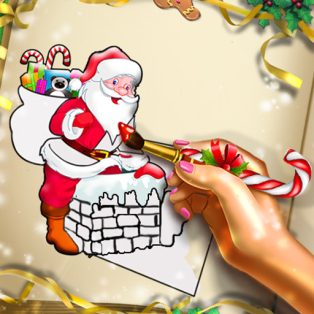 poster of Santa Christmas Coloring game