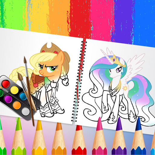 poster of Play Sweet Pony Coloring Book Game Online 2024 game