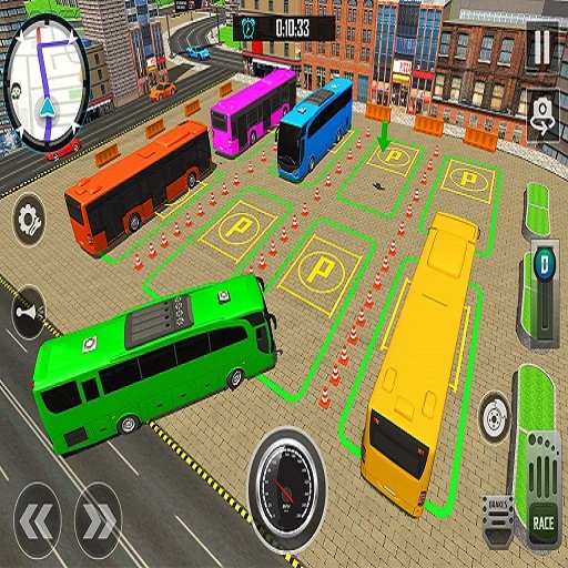 poster of Play Bus City Parking Simulator Game Online 2024 game