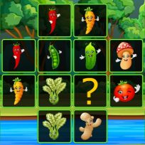 ملصق اللعبة Vegetable Cards Match