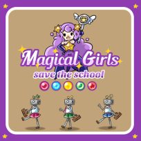 ملصق اللعبة Magical girl Save the school