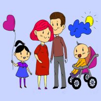 ملصق اللعبة Happy Family Coloring Book