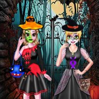 poster of Sister S Halloween Dresses game