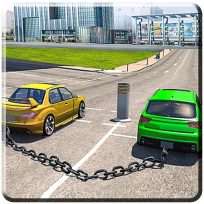 ملصق اللعبة Chained Cars Impossible Tracks Game