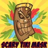 ملصق اللعبة Scary Tiki Mask Memory