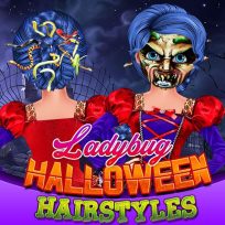 poster of Ladybug Halloween Hairstyles game