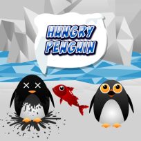 ملصق اللعبة Hungry Penguin