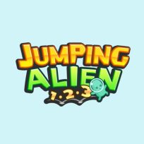 ملصق اللعبة Jumping Alien 1.2.3