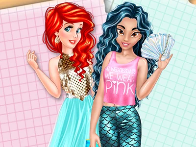 poster of Play Jasmine and Ariel Wardrobe Swap Game Online 2024 game