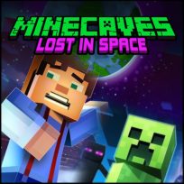 ملصق اللعبة Minecaves Lost in Space