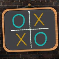 ملصق اللعبة Tic Tac Toe Blackboard