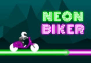 ملصق اللعبة Neon Biker