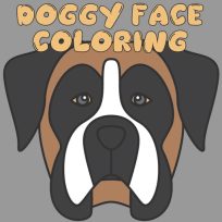 ملصق اللعبة Doggy Face Coloring