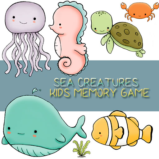 poster of Play Kids Memory Sea Creatures Game Online 2024 game