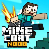 ملصق اللعبة Mine Cart Noob