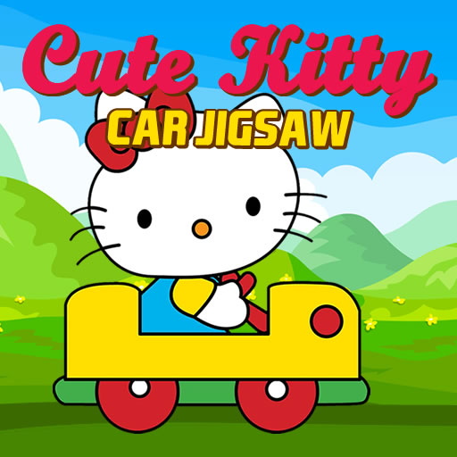 poster of Play Cute Kitty Car Jigsaw Game Online 2024 game