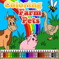 poster of Coloring Farm Pets game