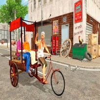 poster of City Public Cycle Rickshaw Driving Simulator game