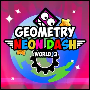 poster of Play Geometry Neon Dash World Two Game Online 2024 game