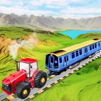 ملصق اللعبة Chained Tractor Towing Train Game