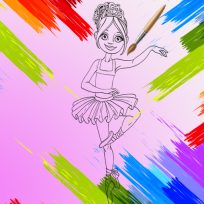 ملصق اللعبة Little Ballerinas Coloring