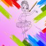 poster of Little Ballerinas Coloring game